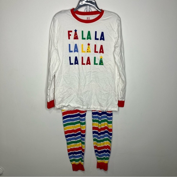 Place adult family pjs Fa la la matching unisex adult size small 100% cotton - Picture 2 of 10